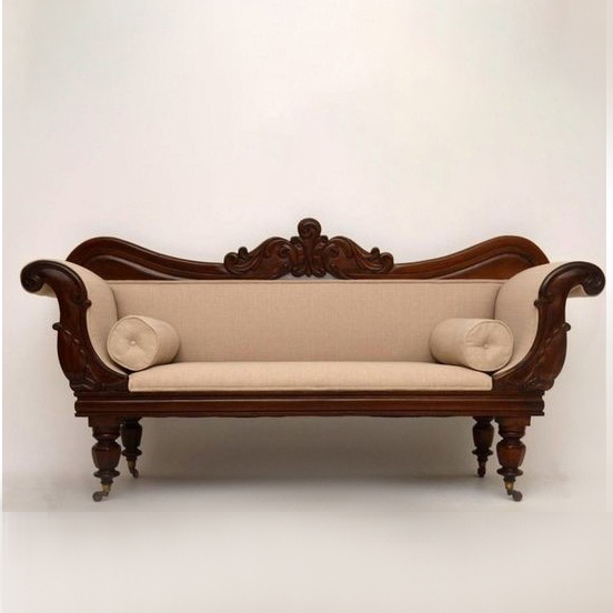 GRABO SOLID WOOD COUCHES IN MAHOGANY FINISH