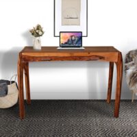 RASSEY CONSOLE TABLE SOLID WOOD HONEY FINISH