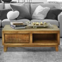 ELITE SOLID WOOD COFFEE TABLE NATURAL FINISH