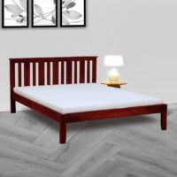 FURY SOLID WOOD KING BED IN MAHOGANY FINISH