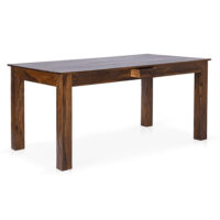 mojo solid wood 6 seater dining table in walnut finish