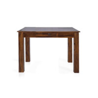 mojoo solid wood square table in walnut finish